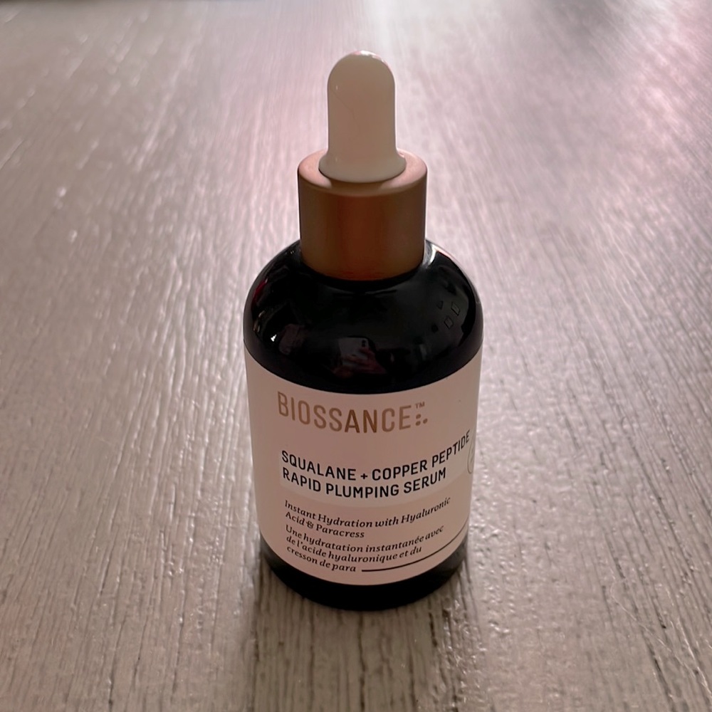 NWOT Biossance squalene + copper peptide rapid plumping serum